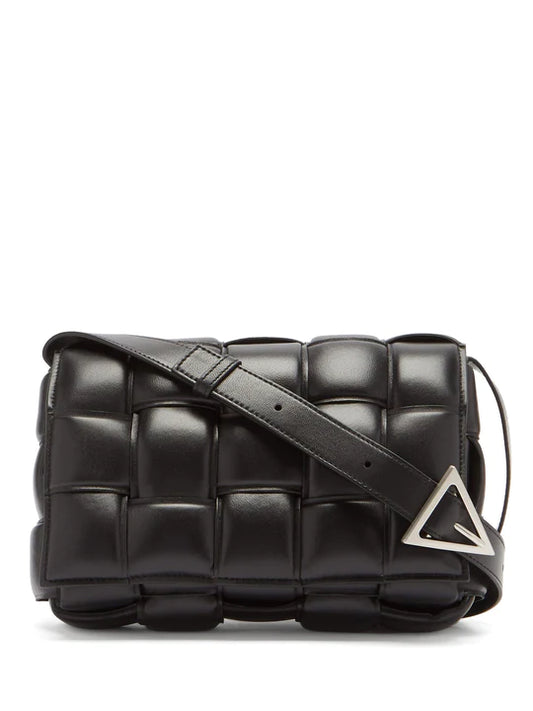 Cassetta imbottita Borsa a tracolla in pelle Intrecciato