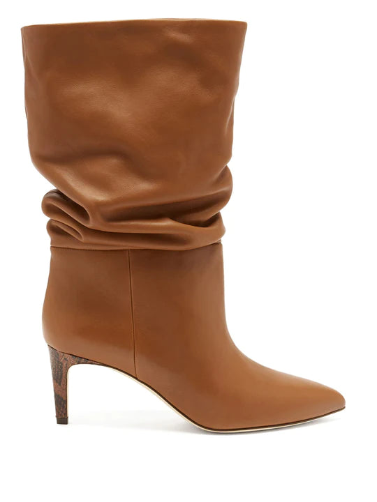 Stivali in pelle slouchy