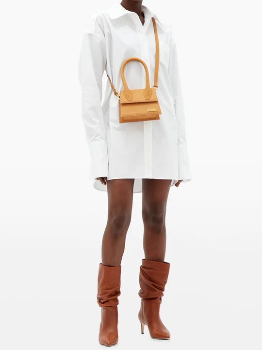 Stivali in pelle slouchy
